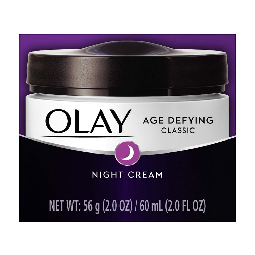 Olay Age Defying Night Cream Reduce Lines And Wrinkles, Classic, 2 Oz